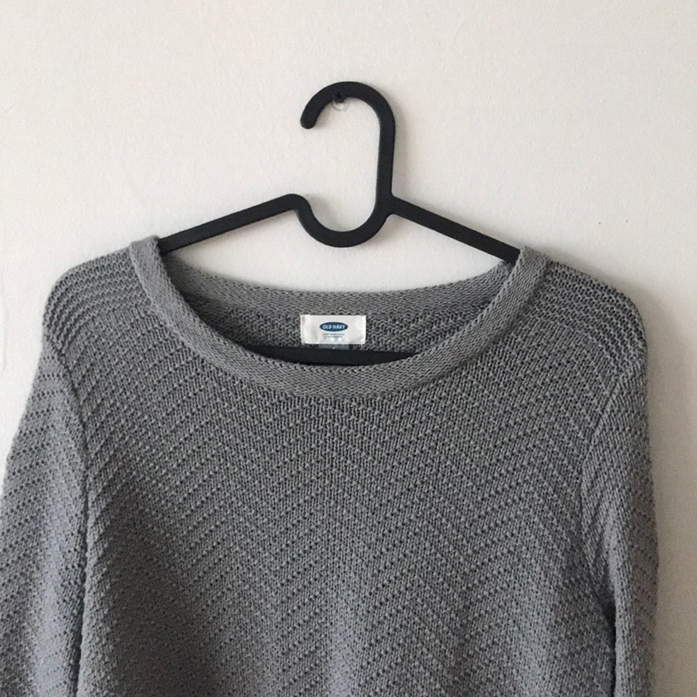Petite gray sweater
